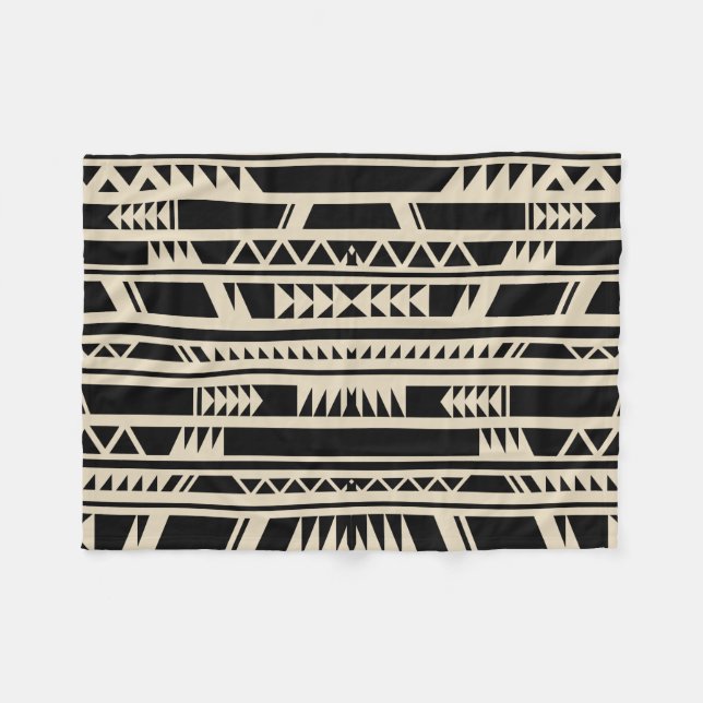 Cobertor De Velo Impressão tribal étnico do design geométrico (Frente (Horizontal))