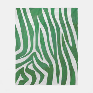 Cobertor De Velo Impressão verde e branco da zebra