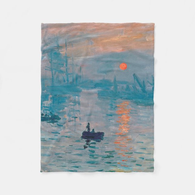 Cobertor De Velo Impression Sunrise Claude Monet  (Frente)