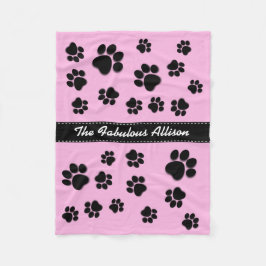 Cobertor De Velo Impressões brincalhão da pata do divertimento para