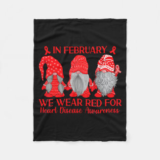 Cobertor De Velo In February We Wear Red Ribbon Heart Disease Aware