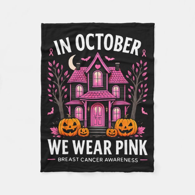 Cobertor De Velo In October We Wear Nk Breast Cancer Awareness Wome (Frente)