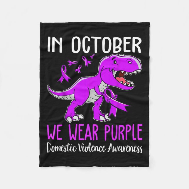 Cobertor De Velo In October We Wear Purple Domestic Violence Ghosit (Frente)