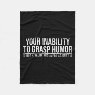 Cobertor De Velo Incapacidade de Entender o Humor Divertido Sarcasm
