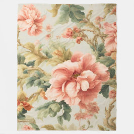 Cobertor De Velo Incríveis Flores, Folhas. Pintura