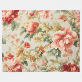 Cobertor De Velo Incríveis Flores, Folhas. Pintura