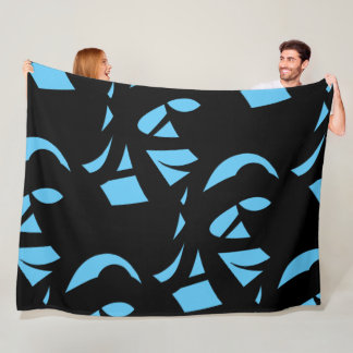 Cobertor De Velo Incrível Arte Moderna Azul / Preto