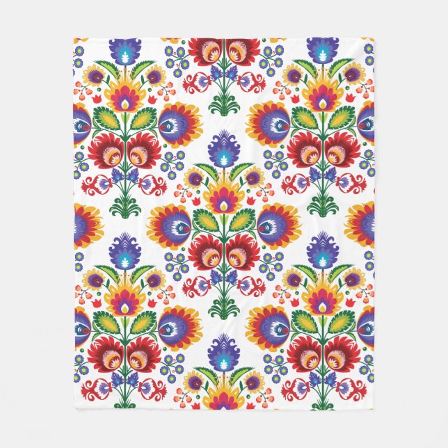 Cobertor De Velo 🧡 😍 Incrível composição popular em branco (Frente)