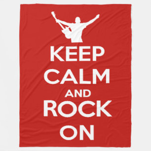 Cobertor De Velo Incrível Mantenha a Calma e Toque Rock