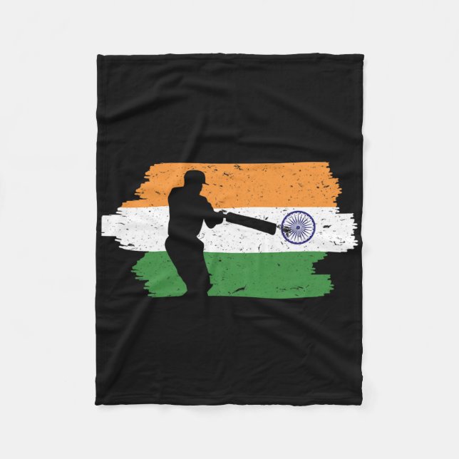 Cobertor De Velo India Cricket National Fans Team Jersey Indian Fla (Frente)