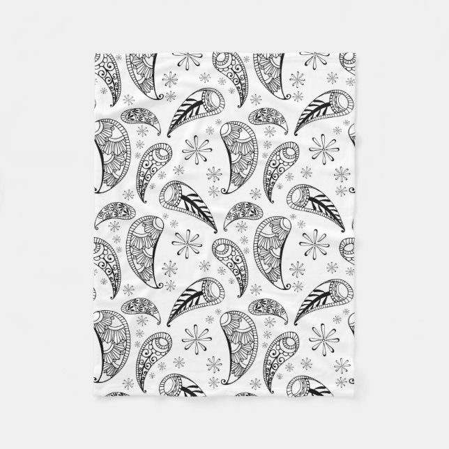Cobertor De Velo Indian Paisley Pattern Mankolam (Frente)