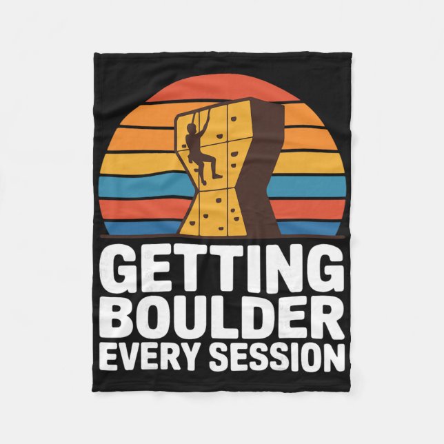 Cobertor De Velo Indoor Rock Climbing Quote Getting Boulder Every C (Frente)