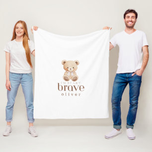 Cobertor De Velo infância beary corajosa cancro personalizado nome