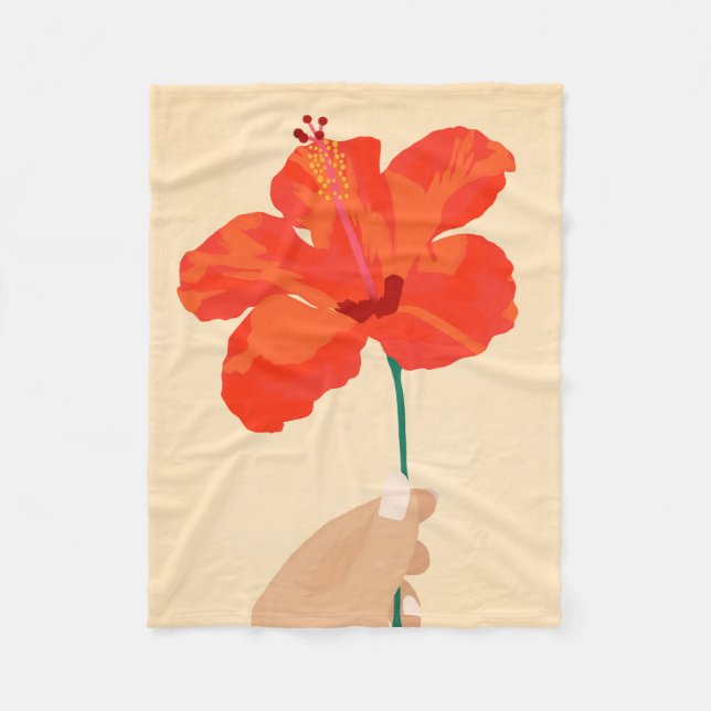 Cobertor De Velo Infecção por Hibiscus (Frente)