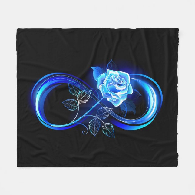Cobertor De Velo Infinito brilhante com rosa azul (Frente (Horizontal))