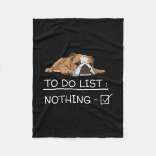 Cobertor De Velo Inglês Bulldog Slogan To Do Not List