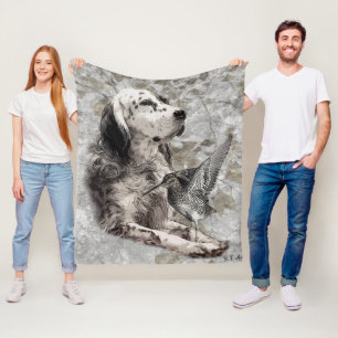 Cobertor De Velo Inglês Setter Tapeçaria Poster Canvas Imprimir Acr