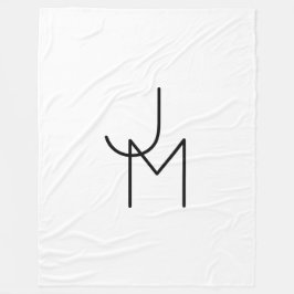 Cobertor De Velo Iniciais Sobrepostos com Vista Moderna