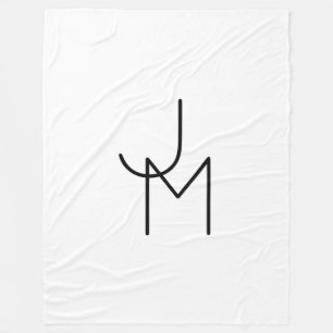 Cobertor De Velo Iniciais Sobrepostos com Vista Moderna