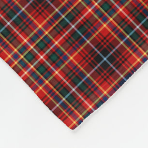 Cobertor De Velo Innes Clan Bright Red Tartan