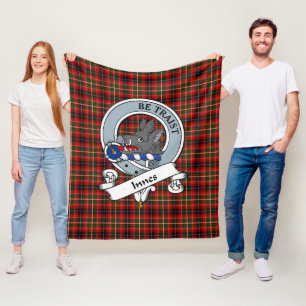 Cobertor De Velo Innes do Clan Badge Tartan Plaid de Moray
