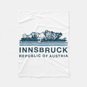 Cobertor De Velo Innsbruck Áustria Montanhas Austríaco Esqui Vintag