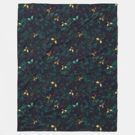 Cobertor De Velo Insetos brilhantes na folhagem escura