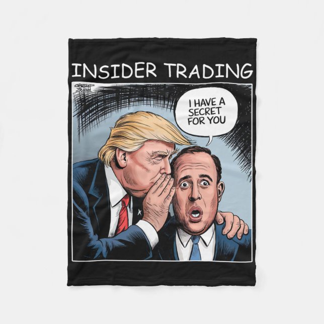 Cobertor De Velo Insider Trading Trump - Engraçado  (Frente)