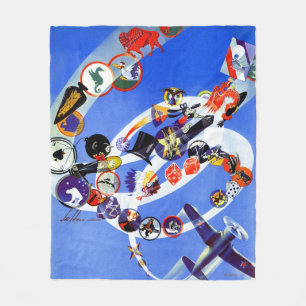 Cobertor De Velo Insígnias do esquadrão