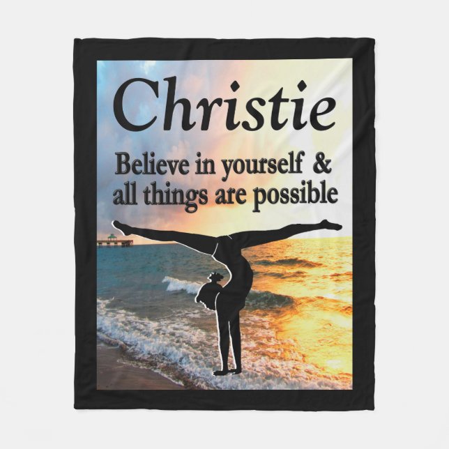 COBERTOR DE VELO INSPIRADAMENTE INSPIRADOR DE GINÁSTICOS PERSONALIZ (Frente)