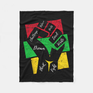 Cobertor De Velo Inspirador Líderes Pretos, Punho Preto na Mão de A