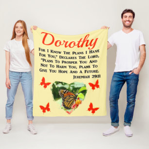 COBERTOR DE VELO INSPIRANDO JEREMIAH 29:11 MANTEIGA PERSONALIZADA