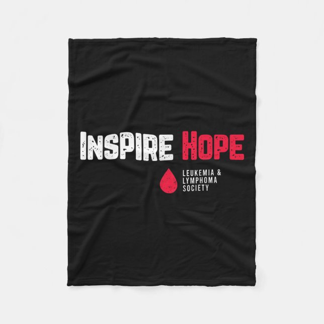 Cobertor De Velo Inspire Hope Leucemia E Linfoma Sociedade Sangue C (Frente)