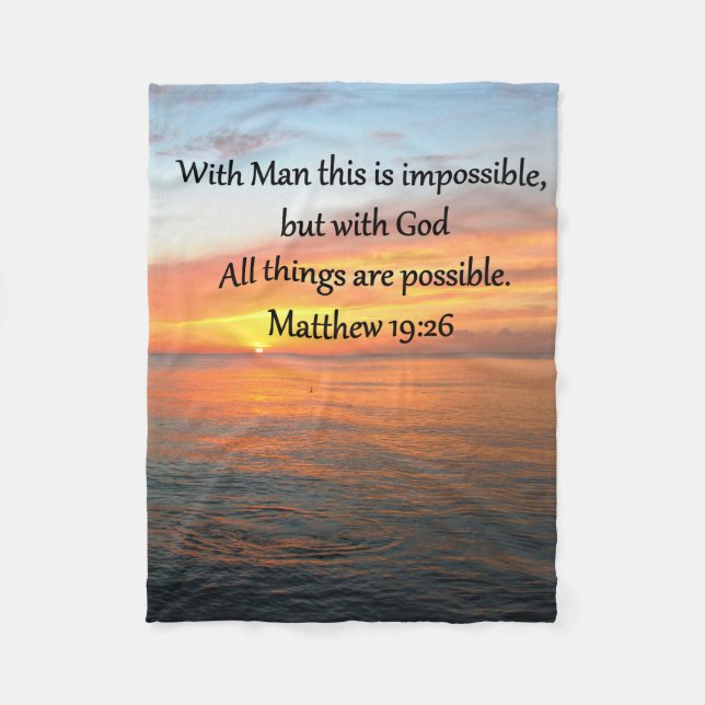 COBERTOR DE VELO INSPIRING MATTHEW 19:26 DESIGN SUNRISE (Frente)