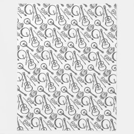 Cobertor De Velo Instrumento Musical Irlandês Fleece Blanket