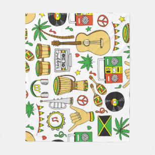 Cobertor De Velo Instrumentos Musicais: Reggae Sem Olhos