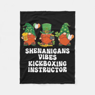 Cobertor De Velo Instrutor de Kickboxing Gnomes Dia de São Patrício