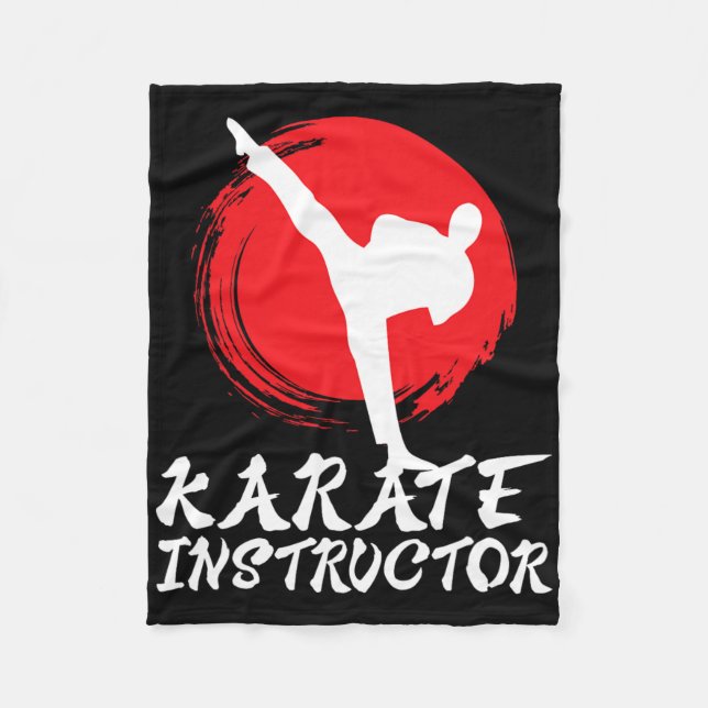 Cobertor De Velo Instrutor Karate Professora Karate Instrutor Karat (Frente)
