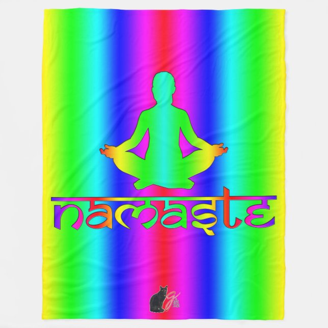 Cobertor De Velo Intenções Arco-íris Namaste (Frente)