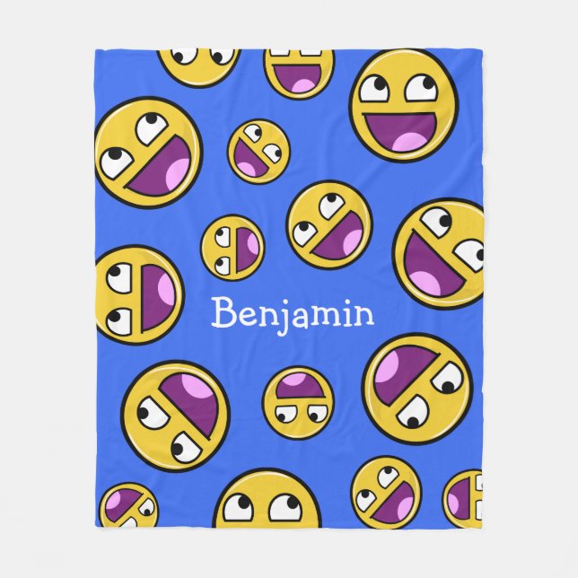 Cobertor De Velo Internet impressionante Meme da cara (Frente)