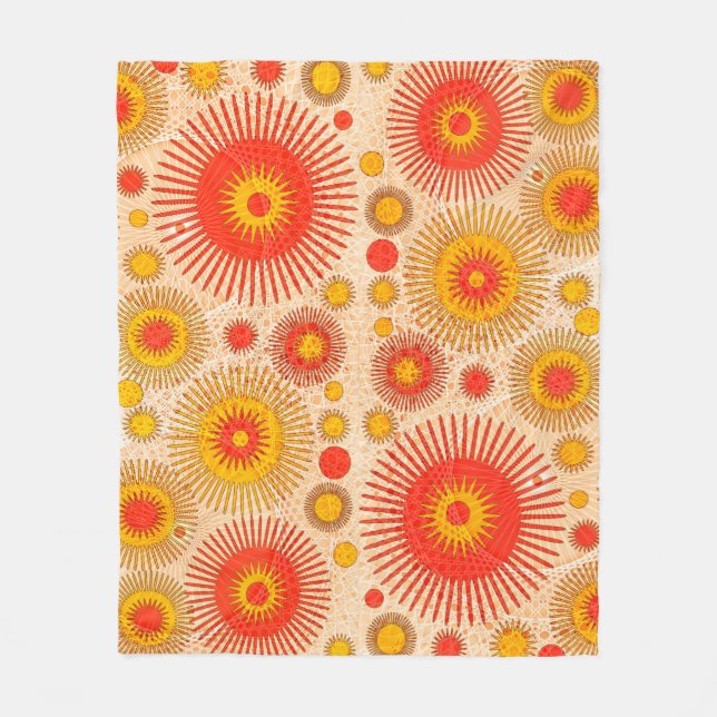 Cobertor De Velo Intrigando o design abstrato moderno com floral e  (Frente)