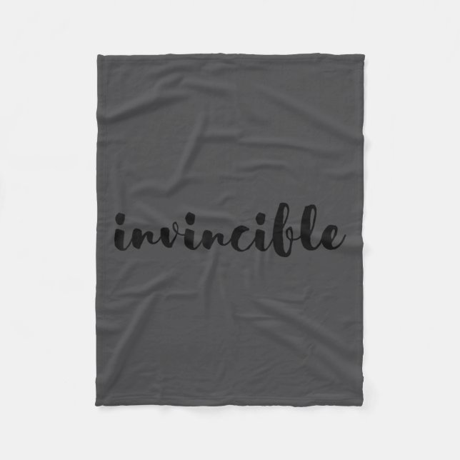 Cobertor De Velo Invincible - Motivational  (Frente)