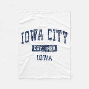 Cobertor De Velo Iowa City Iowa Ia Antigo Estabelecido Desenho Espo
