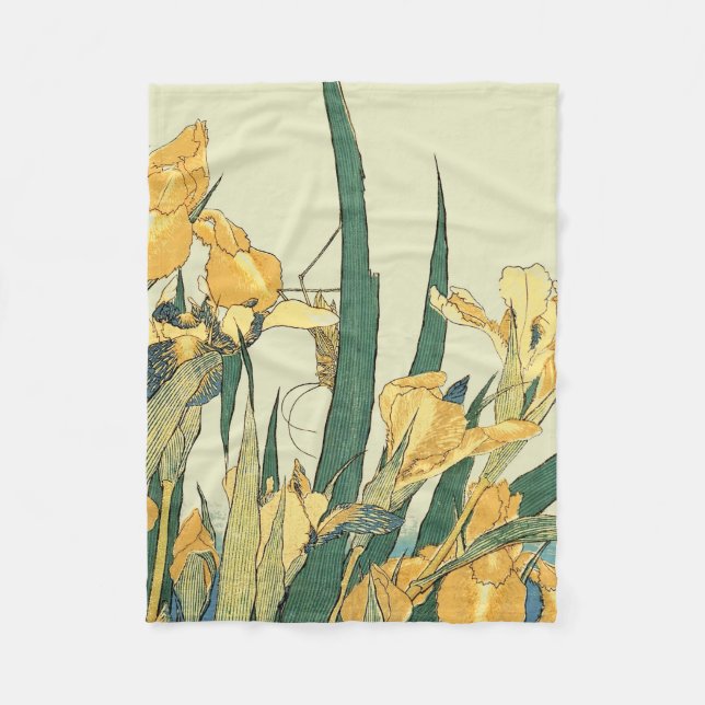 Cobertor De Velo Iris com Gafanhoto de Hokusai Impressão Vintage Ja (Frente)