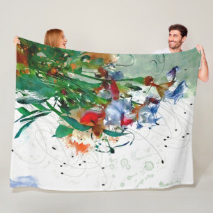 Cobertor De Velo Irises Fleece Blanket