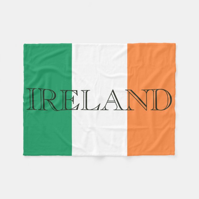 Cobertor De Velo Irish Flag Ireland Fleece Blanket arc1 (Frente (Horizontal))