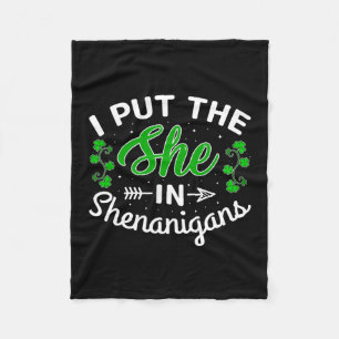 Cobertor De Velo Irlandês Eu Coloquei Ela Em Shenanigans
