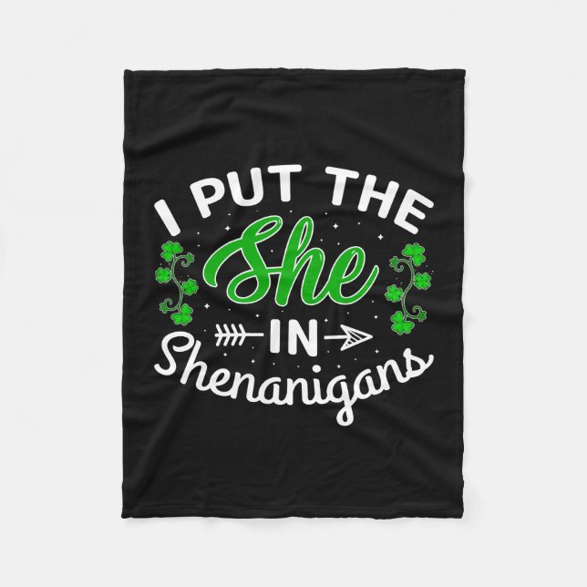 Cobertor De Velo Irlandês Eu Coloquei Ela Em Shenanigans (Frente)