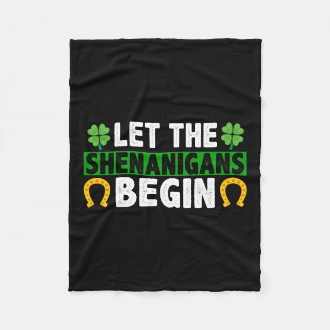 Cobertor De Velo Irlandês Que Os Shenanigans Comecem (Frente)