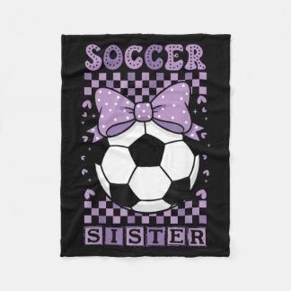 Cobertor De Velo Irmã de futebol legal bola fofa laço coquete roxo